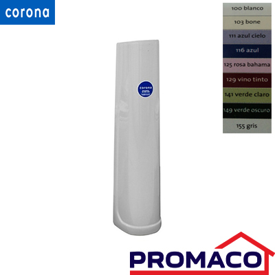 [i10003401-00] CORONA-190 PEDESTAL BLANCO PARA LAVAMANO ACUACER 70331001 100 EXCL
