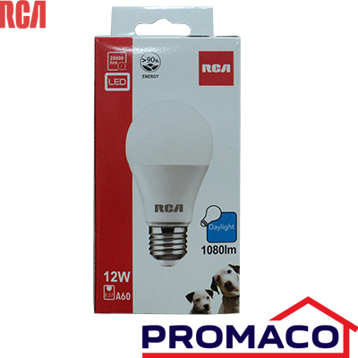 LAT-BOMBILLO LED LUZ CLARA 12W 85-227V RLA60D12W RCA EXCL