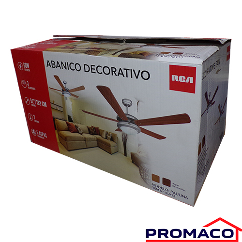 LAT-VENTILADOR DE TECHO ASPA REVERSIBLE LEA 52Pg. RLV33 60W 3 VELOCIDADES RCA EXCL
