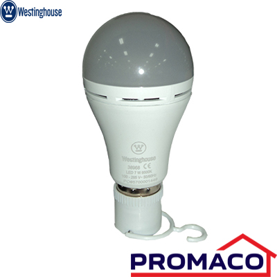 [i10020746-00] BOMBILLO RECARGABLE MAGIC LED 7A60 E27 38968 MULTIV. 1PK WESTING HOUSE EXCL