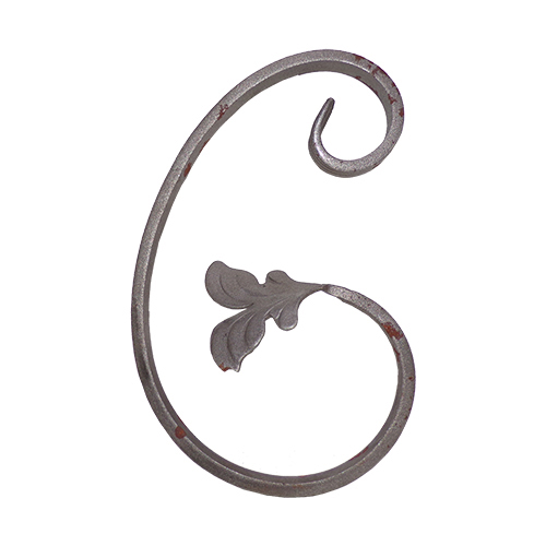 [i10027379-00] CIERVO-ADORNO DE HIERRO CURVA CON HOJA IZQUIERDO 240-1815 EXCL