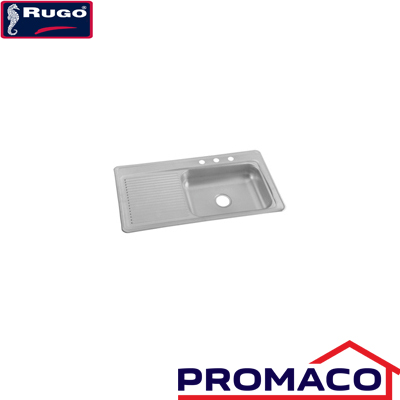 RUGO-503 LAVATRASTE 1 POSETA 1 ESCURIDOR IZQUIERDO SIN ACCESORIOS 10-EI 100X50CM RUGO EXCL