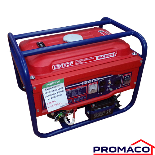 EMTOP-PROF-16340 GENERADOR GASOLINA 3000W ULGGRR3022 EXCL