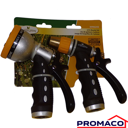 [i10035408-00] ORG-42- JUEGO DE 2 PISTOLAS ROCIADORA METALICO 7 FUNCIONES LANDSCAPERS SELECT 6996243 EXCL
