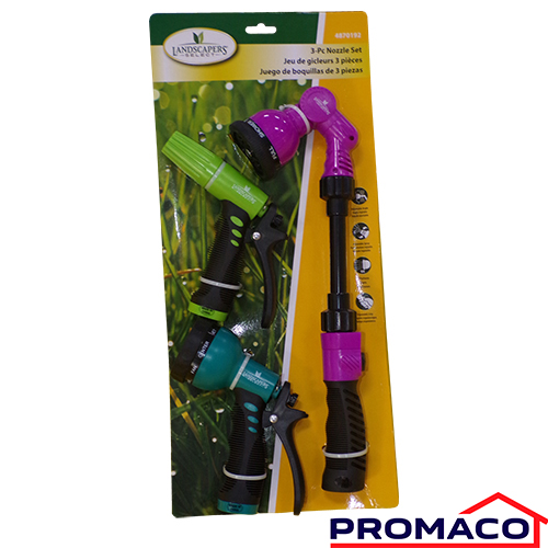 ORG-42-JUEGO DE 3PC PISTOLA ROCIADORA 9 Y 6 FUNCIONES DE RIEGO LANDSCAPERS SELECT 4870192 EXCL