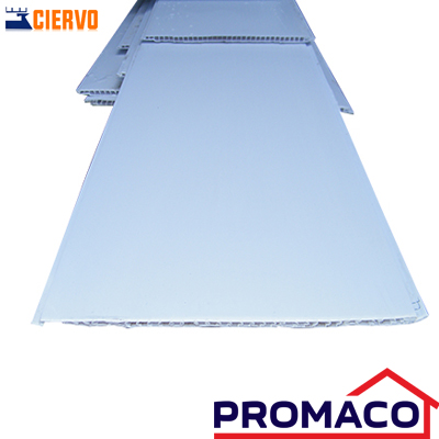 CIERVO-TABLILLA PVC BLANCA MATE 1.48MT2 25CMX5.9M EXCL