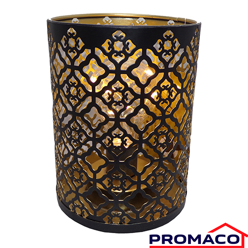 MY-LAMPARA LED D/MESA 14X14X17.2CM NEGRO 05501