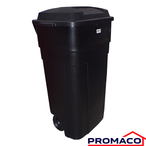 ORG-42 BOTE DE BASURA CON RUEDA COLOR NEGRO 34 GLN6252647 EXCL