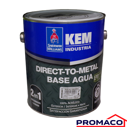 KEM DIRECT-TO-METAL BASE AGUA MATE NEGRO B66BSA2-1