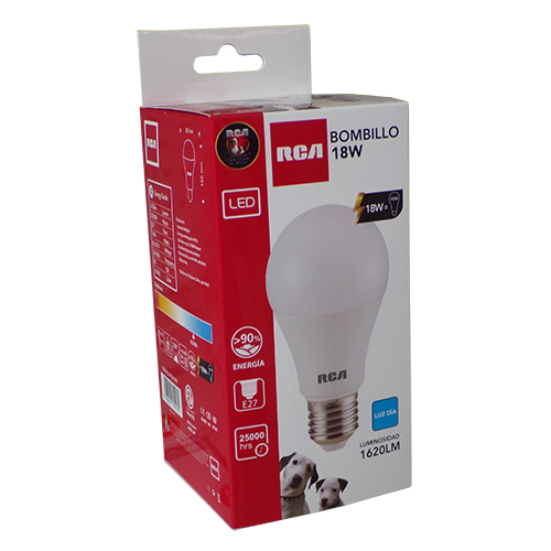 LAT-BOMBILLO LED LUZ DE DIA 18W A60 85-227V 1350LM RLA70D18W RCA EXCL