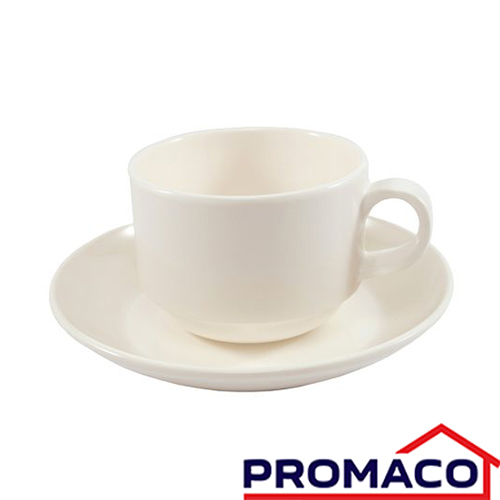 ROD-SET TAZA Y PLATO MELAMINA BLANCO POL-72048 7453087555735