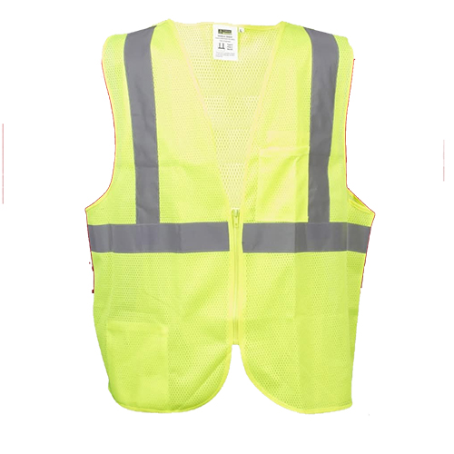 ORG-CHALECO VERDE TIPO MALLA DE SEGURIDAD CON  CINTA REFLECTIVA VZ261PL