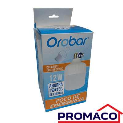BOMBILLO DE EMERGENCIA LED OROBAR 12W