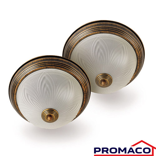 ILUM-270 LAMPARA REDONDA PARA TECHO PLAFON DUOPACK BRONCE 2XE27-40W 4665DUO-13-BR EXCL