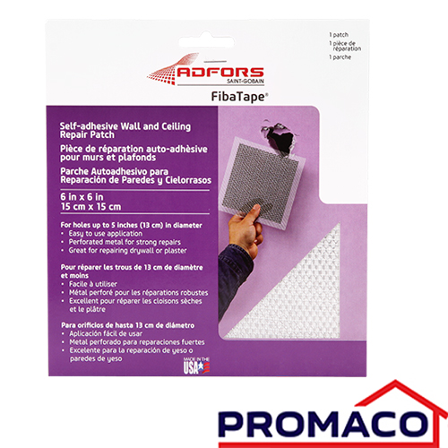 ORG-42 PARCHE AUTOAD REPARACION PARED/TECHO TABLA YESO DE 6X6PG ADFORS 6216105 7539 EXCL