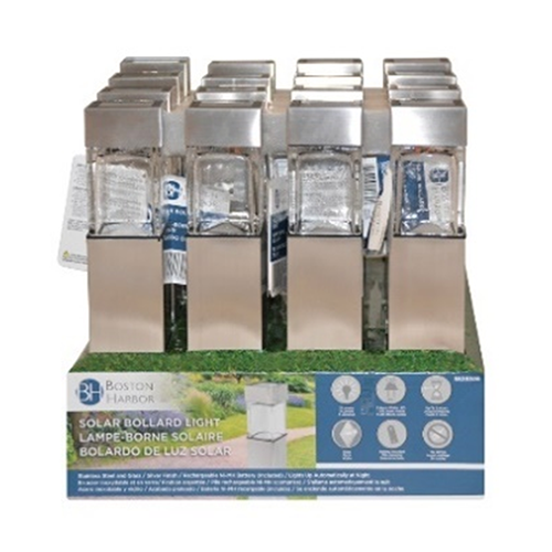 ORG-42 LUZ BLANCA SOLAR TIPO ESTACA ACERO INOX/VIDRIO 8H BOSTON HARBOR 5828306 1891 EXCL