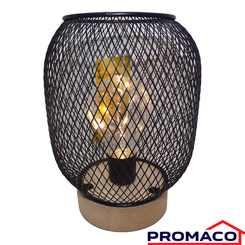 MY-LAMPARA LED PARA MESA 14X14X17.2CM NEGRO 0367