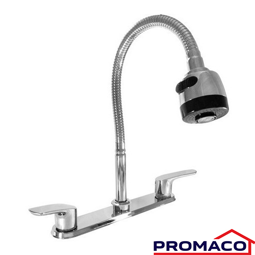 [i10037524-00] RUGO-503 LLAVE PARA LAVATRASTE PICO FLEXIBLE MANERAL GEMINIS ACABADO CROMO 8GF EXCL