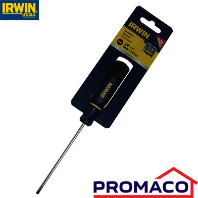 IRWIN-DESARMADOR PLANO PUNTA GABINETE PERFOMANCE 1948677 1/8X4Pg. EXCL