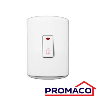 TANIA-510 SWITCH PARA TIMBRE MARFIL CON LUZ PILOTO MEDITERRANEO KOBM-7102P EXCL