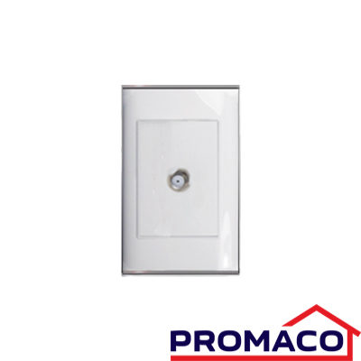 TANIA-510 TOMA PARA TELEVISOR BLANCO-PLATA ROSEMARY KOB-R7152WS EXCL